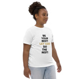 Be Your Best Let God Do The Rest! - Youth jersey t-shirt - White